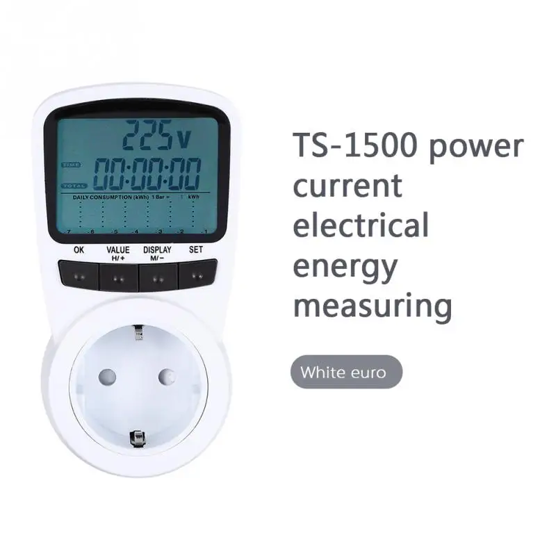 Plug in Energy Meter Wattage Voltage Electricity Monitor Analyzer Power