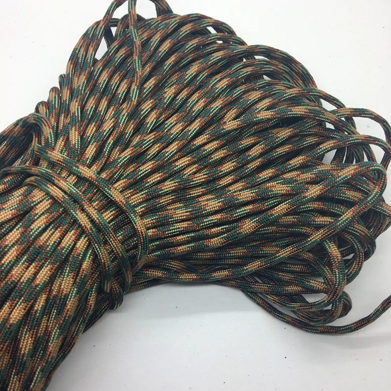 

10yards/Lot Mix color Paracord Bracelets Rope 7 Strand Parachute Cord CAMPING HiKING Army green+Golden