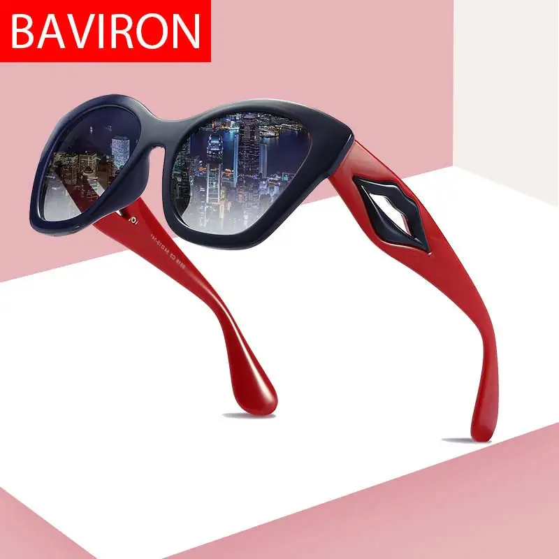 Женские солнцезащитные очки кошачий глаз BAVIRON винтажные дизайнерские Прямая