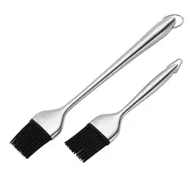 2 Pack Heavy-Duty Bbq Basting Brush,12 Inch& 7 Inch-Great For Bbq Meat,Cakes And Pastries