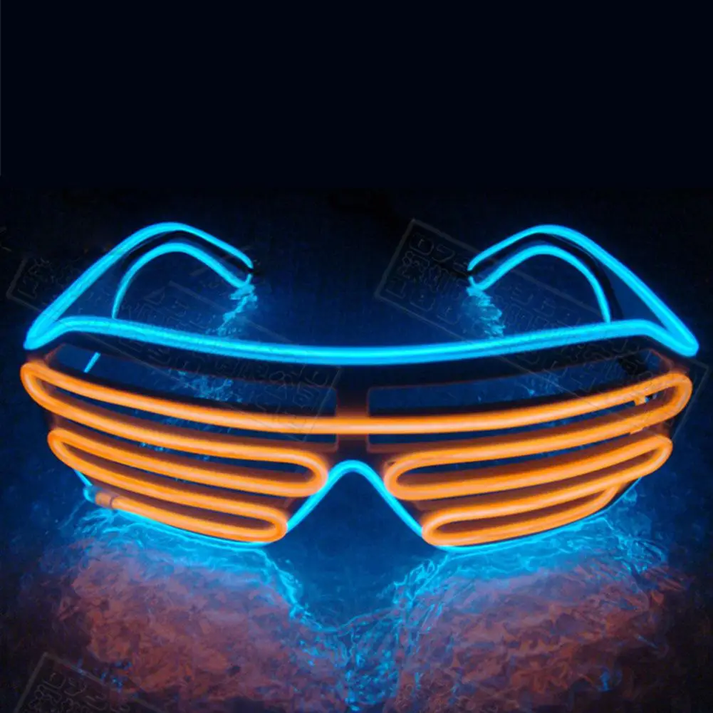 Светодиодный светильник с двойными цветными светящимися очками, светящиеся очки для рождественской деятельности, свадьбы, дня рождения, вечеринки