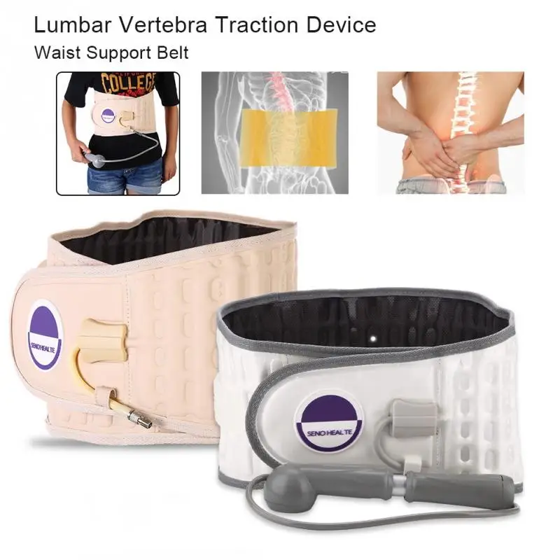 

Spinal Air Traction Protector Back Belt Decompression Lumbar Waist Brace Support 2 Colors Protect vertebrae foot