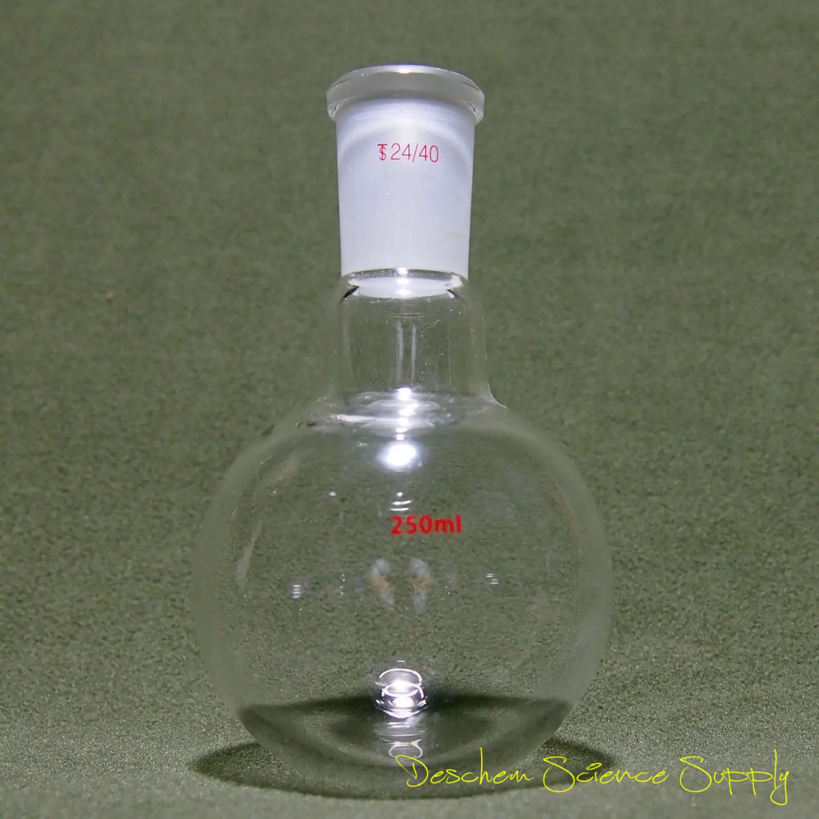 250ml,24/40,1-Neck,Round Bottom Glass Flask,Single Neck,Lab Boiling Bottle