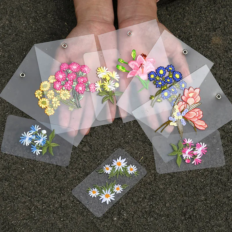 

1PC Flowers Embroidery Patches Tulip Iron On Patch Applique DIY Crafts Stiker For Jeans Hat Bag Clothes Accessories Badges