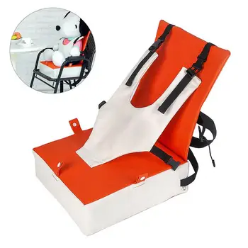 

Toddler Booster Seat For Easy Up Dining Double Straps Washable Portable Thick Chair Detachable Increasing Cushion For Baby Kids