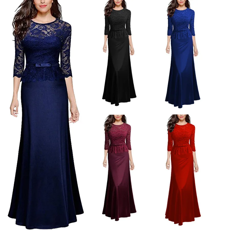 Evening Dresses Long Elegant Navy Blue Long Sleeve Little Mermaid Lace Winter Formal Evening Gowns Burgundy Abendkleider 2018 Evening Dresses Long Elegant Navy Blue Long Sleeve Little Mermaid Lace Winter Formal Evening Gowns Burgundy Abendkleider 2018