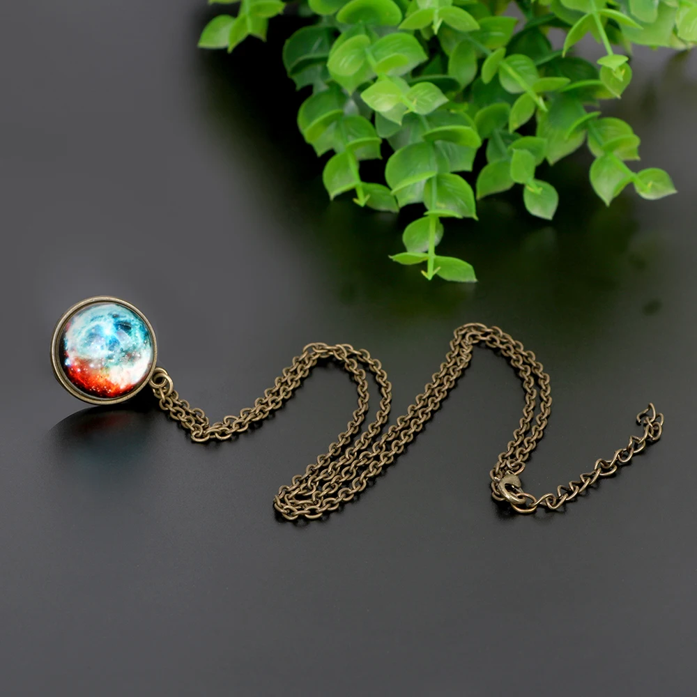 YOSOLO Universe in the Necklace Alloy Hanging Ornaments Car Rear View Mirror Ornament Car Pendant Auto Decoration