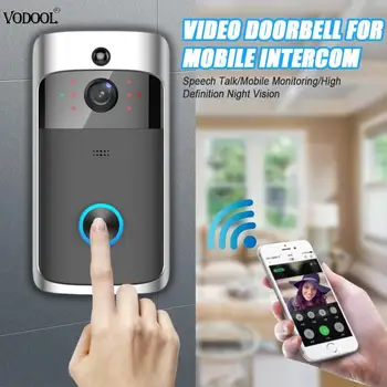 

Smart WiFi Video Doorbell Door Phone 720P Camera Visual Call Intercom PIR Motion Sensor Night Vision Remote Monitoring Security