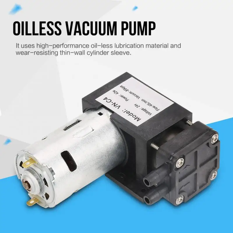 DC24V Oilless вакуумный насос для газового воздуха 85 кПа поток 40л/мин низкий уровень