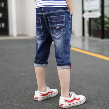 New Arrivals 4-14 Years Baby Boys Denim Jeans Trousers Elastic Waist Jean Shorts Summer Children Boy Handsome Casual Short Pants 1