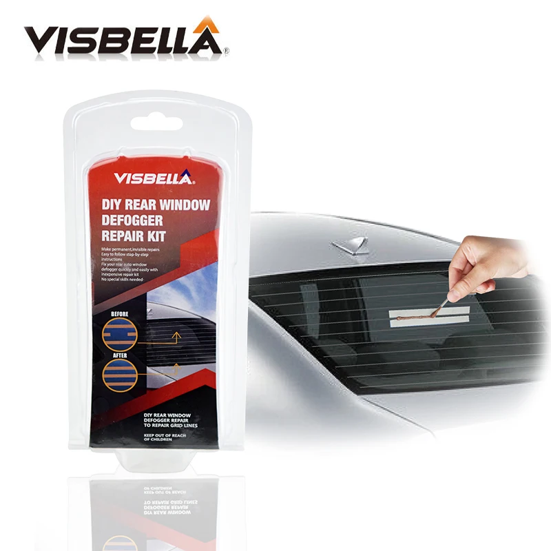 VISBELLA 72Kit/картонный дефектоскоп для заднего стекла, ремонт царапин, сломанных линий сетки, фиксация задних автомобильных стекол, гладкие плоские поверхности