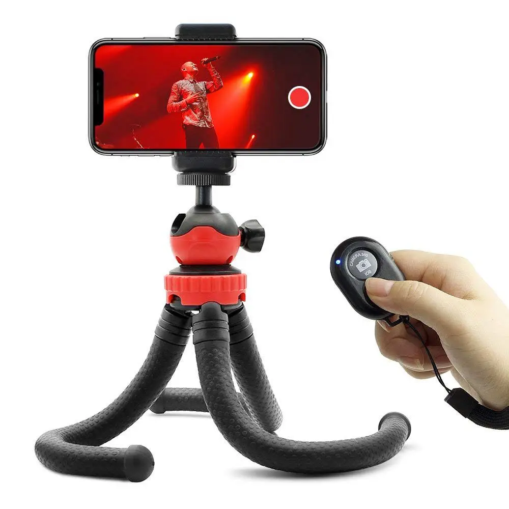 

Flexible Tripod for Cameras and Cell Phones, with Smartphone Remote Shutter, Compatible with iPhone, Android Phones, DSLR