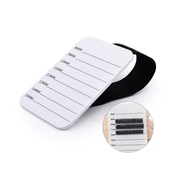 Best 50 Set Hand-held False Eyelash Extension Pallet Tray Fake Eye Lashes U-Shape Crystal Holder Eyelash Glue Pad Makeup Tool