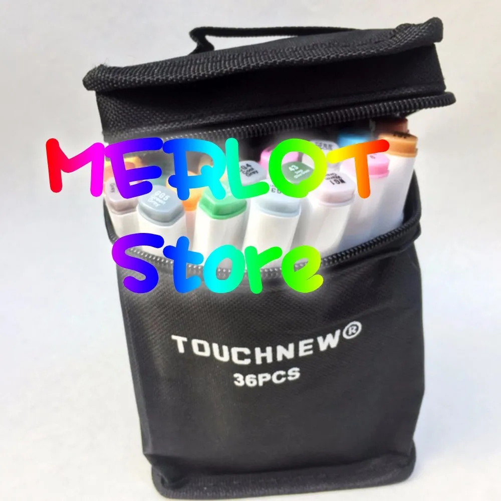 

Flash sale TOUCHNEW Alcohol oily Mark Two-headed Students design Hand-painted 60 72 80 Color fine markers manga brush Pen