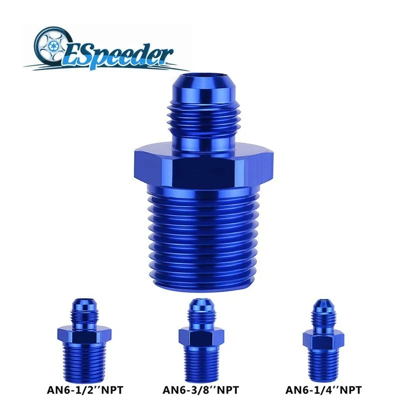 Переходник ESPEEDER AN6 на 1/2 &quot3/8&quot 1/4 &quotиз алюминиевого сплава NPT прямой адаптер для