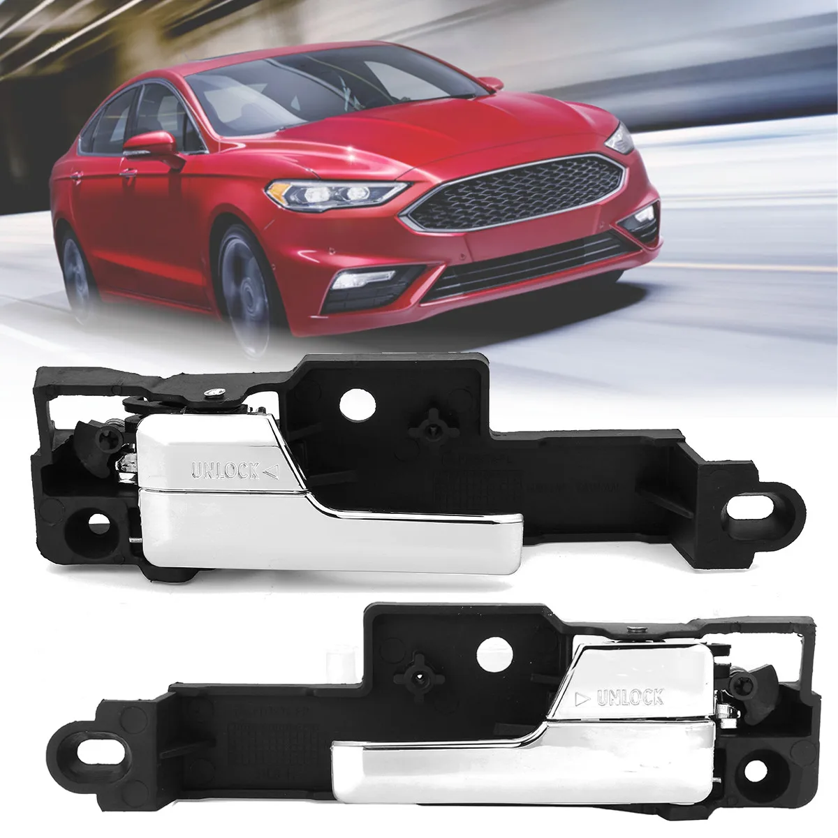 

Chrome Car Front Left Right Inner Door Handle For Ford Fusion 2006-2012 For Lincoln MKZ Milan #6E5Z5422600AA 6E5Z5422601A