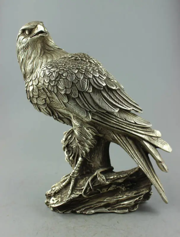 

Decorative hand carved Tibet Silver Eagle Statue