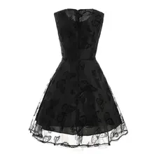 Rosetic, женское черное платье, элегантное, с принтом бабочки, винтажное, а-силуэт, сексуальное, кружевное, готическое, черное, вечерние, летние, без рукавов, повседневные платья