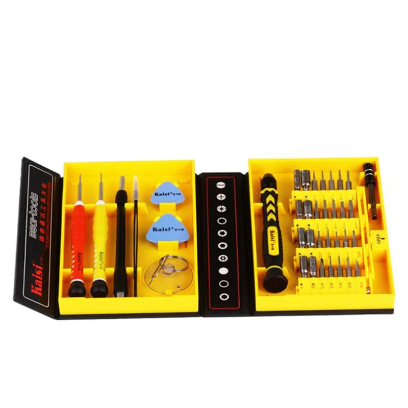 

Kaisi 38 In 1 Precision Multipurpose Screwdriver Set Repair Opening Tool Kit Fix For Iphone/ Laptop/ Smartphone/ Watch With Bo