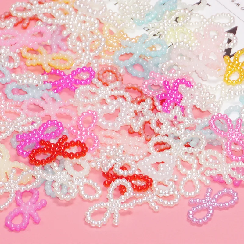 

Punk DIY Craft Supplies creative mobile phone shell slime filler Cream Dropping glue Shell Material Mixed Pearl bowknot KS004