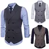 Costume formel pour hommes, gilet sans manches, Slim, à carreaux, pour affaires, mariage, smoking classique, vêtements d'extérieur, Blazer Social, tendance ► Photo 1/6