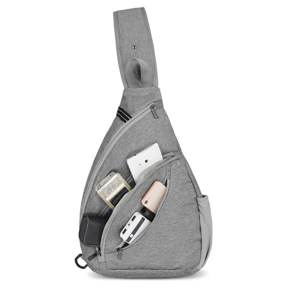

14L Waterproof Outdoor Triangle Bag Men Sling Chest Crossbody Bag Front Chest Pack for Gym Working Out Camping Travelling