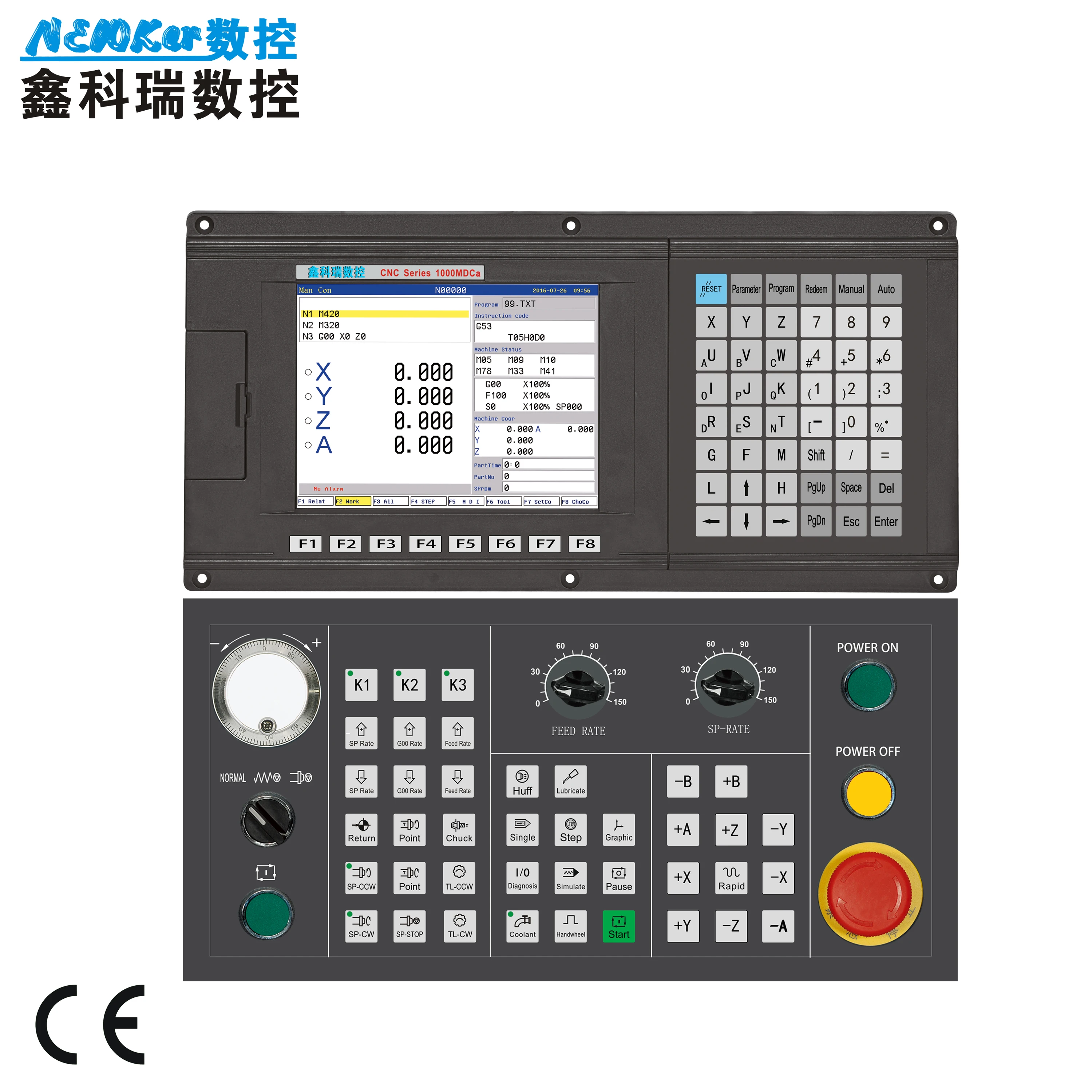 Профессиональный 4 оси фрезерный станок с ЧПУ для машинный центр NEWKer-CNC1000MDcb-4