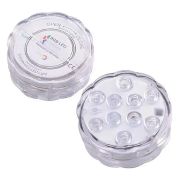 

New-10 LED Lights RGB Submersible Waterproof Wedding Party Light Vase Base Floral LED Light with Remote Control