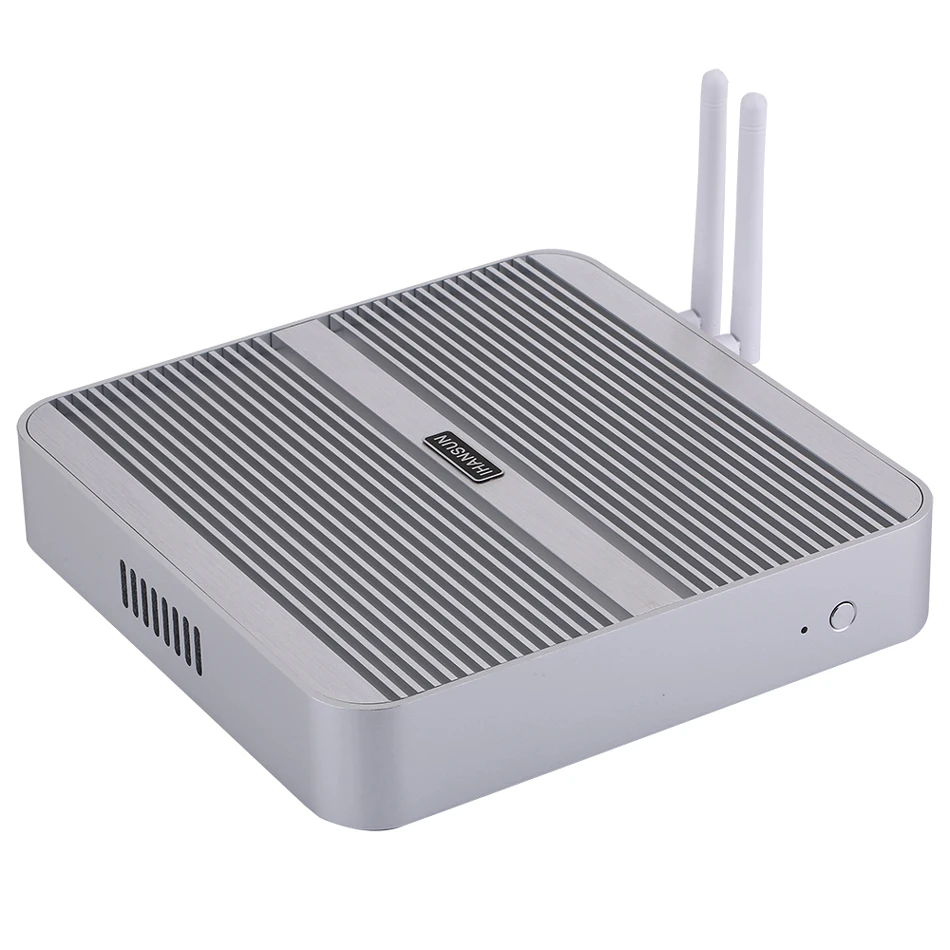 Fanless Mini PC,Intel Core I7 4500U,Windows 10/Ubuntu,Silver,[HUNSN BM01L],(WiFi/1HD/1VGA/4USB3.0/2USB2.0/1LAN