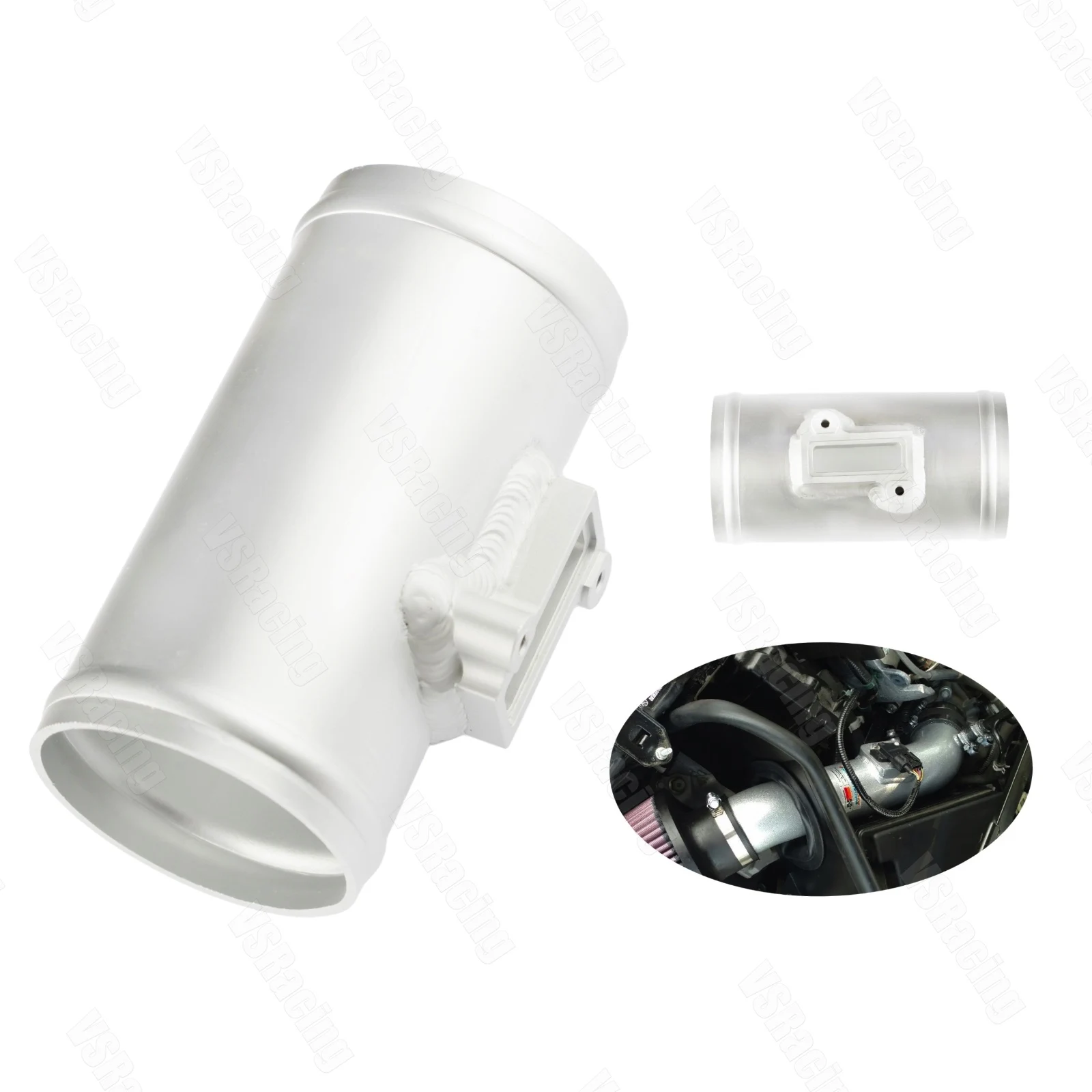 Car Aluminium Mass Air Flow Sensor Adapter MAF Air Intake Mount For Honda Ford Nissan Air Intake