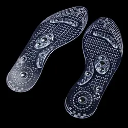 Силиконовая Магнитная терапия Рефлексология боль обувь коврик МАССАЖ Анти-усталость стелька устраняет запахи ног Подушка моющийся Уход