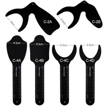 6 шт. стоматологический ортодонтический черный фон фото Изображение контрастная доска пероральная щека пластина со шкалой Марка автоклавируемый стоматологический инструменты