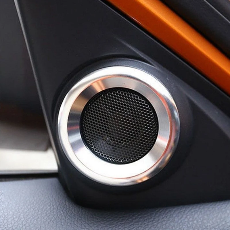 

2x Blue Car Audio Radio Speaker Trim Ring Decorative Cover For Honda Civic 10th