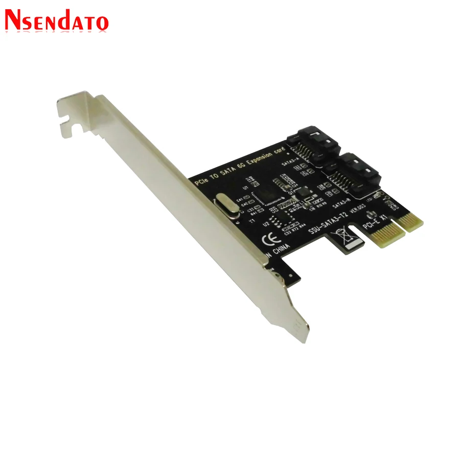 Высокая скорость PCIe PCI Express до 6G SATA3.0 2 порта SATA III 6G контроллер Плата расширения адаптер для windows 7 8