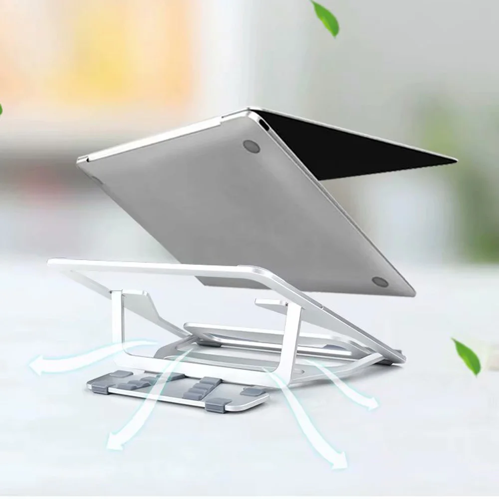

WiWU Folding Portable Laptop Stand 11-17.3 inch Notebook Universal Stand for MacBook Aluminum Adjustable Cooling Support Laptops