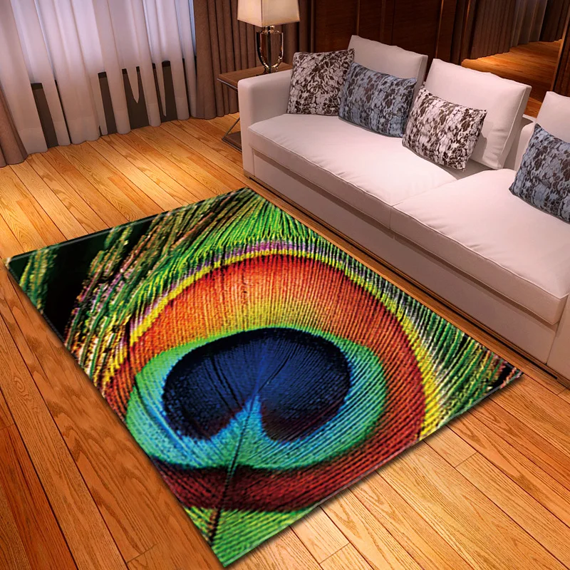 Us 26 88 44 Off Pea Feather Printed Carpets For Living Room Bedroom Area Rugs Kids Antiskid Mat Coffee Desk Rectangle Soft Carpet In Us 26 88 44 Off Pea Feather Printed Carpets For Living Room Bedroom Area Rugs Kids Antiskid Mat Coffee Desk Rectangle Soft Carpet In