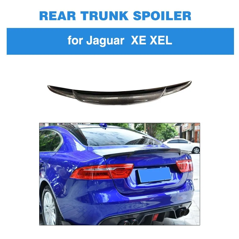Carbon Fiber Rear Spoiler For Jaguar Xe Xel 2017 2018 Rear Trunk Boot