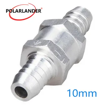 

New 52mm-length 10mm 3/8" Car-styling Aluminums Alloy Fuel Non Return Check Valve One Way Petrol Diesel