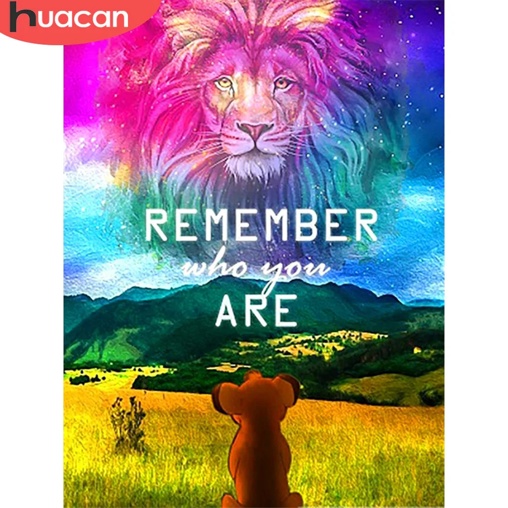 

HUACAN 5D DIY Diamond Embroidery Sale Picture Of Rhinestones Diamond Mosaic Cross Stitch Full Square Lion Decor Home Gift