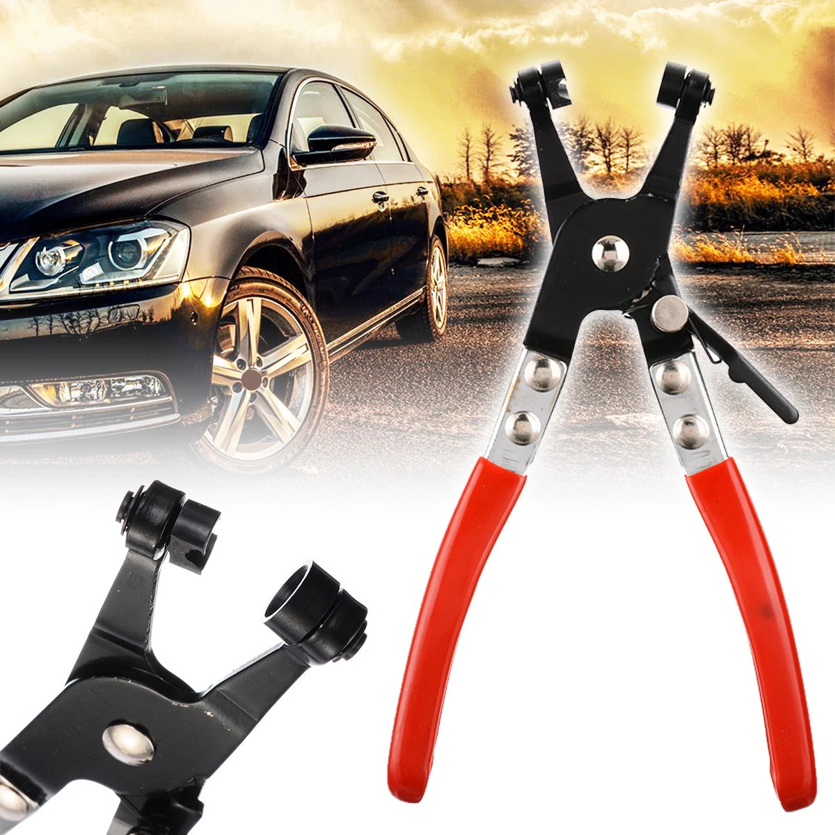 

New Car Automobile Water Pipe Hose Clamp Pliers Clip Tools Straight Throat Tube Plier Bundle Clamp with Single Red Handle