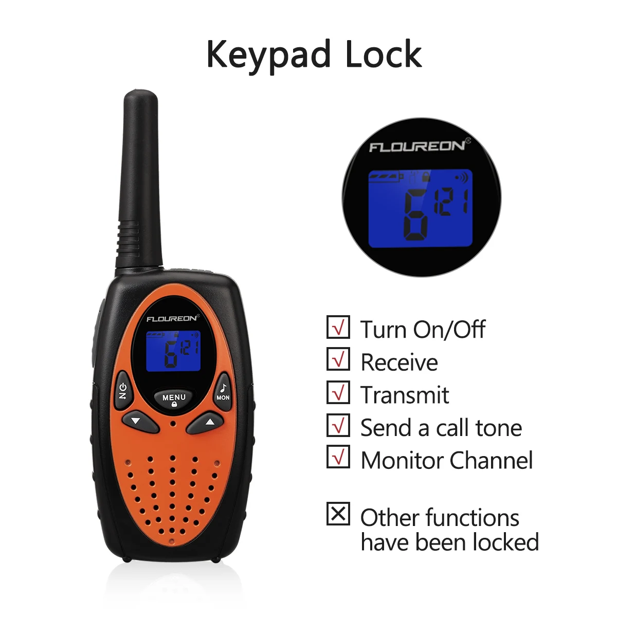 FLOUREON XF 638 8 каналов Walkie Talkies PMR 446MHZ VOX двухстороннее радио 3 мили дистанционная