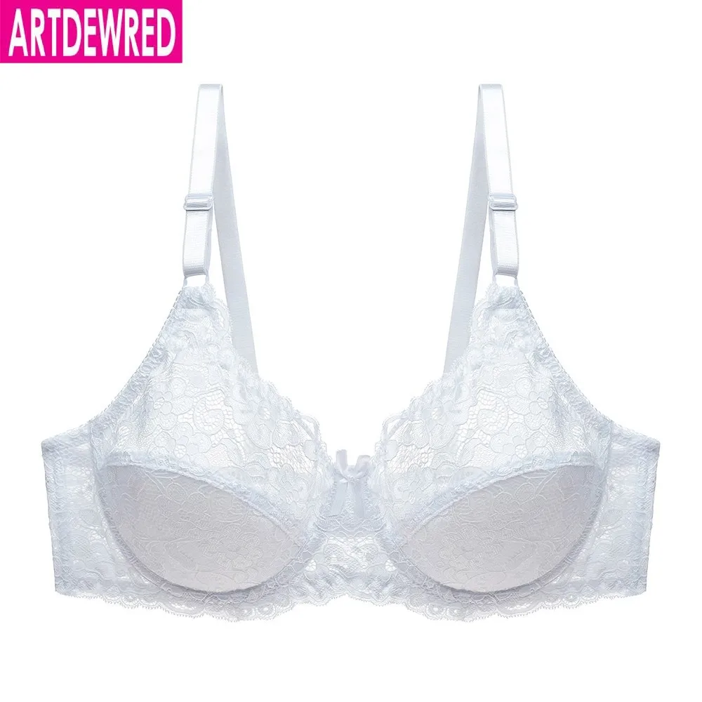 Sexy Women Lace Plus Size Bra Cotton Mesh Bralette Lingerie Female Seamless Unpadded Floral Brassiere Intimates Femme Big Bras 1