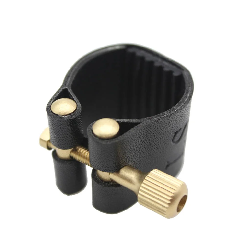 

2019 1Pc Artificial Leather Alto Sax Ligatures Fastener For Alto Sax Saxophone Rubber Mouthpiece Artificial Leather Sax Parts