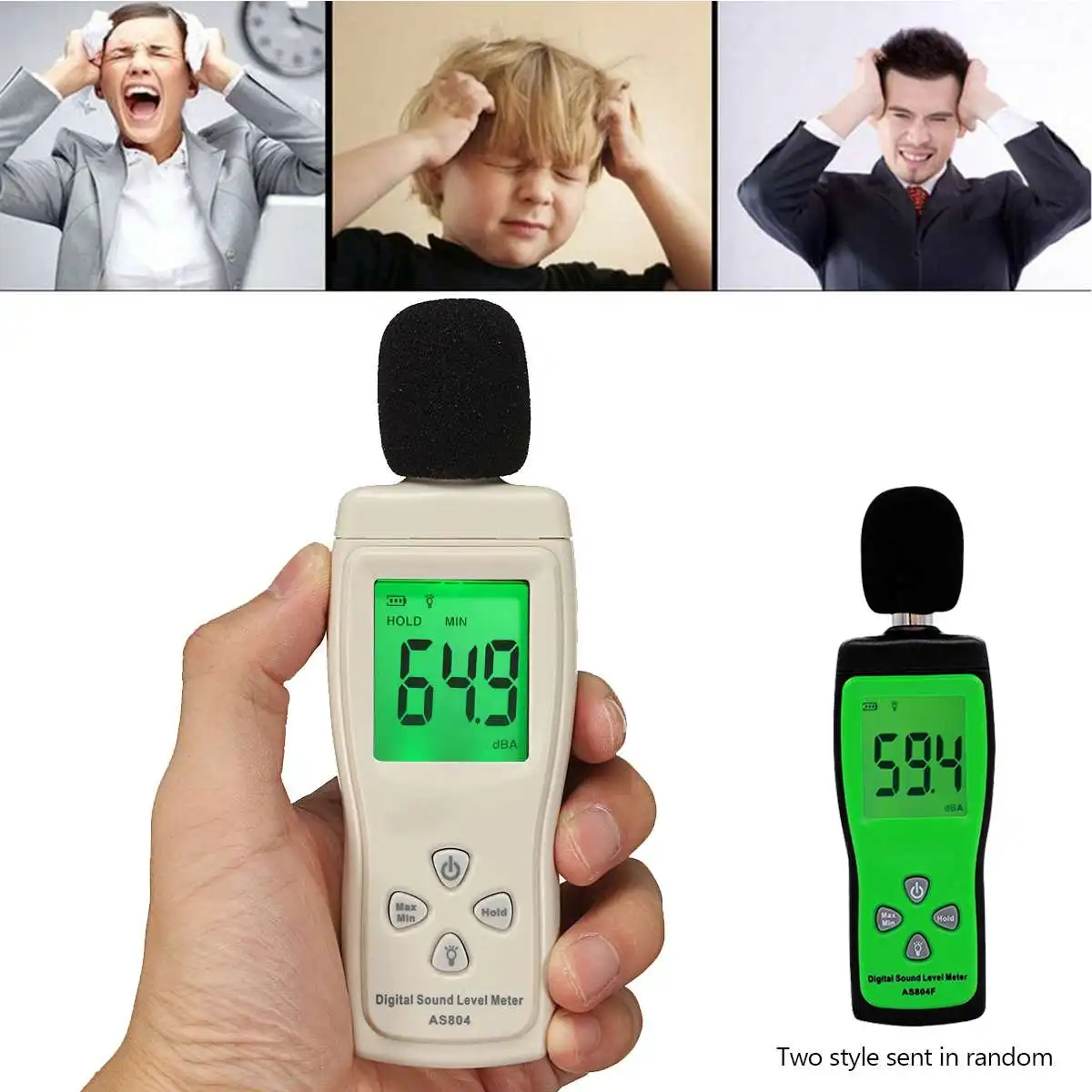 

SMART SENSOR Sound Pressure tester Level Meter 1/ inch Condenser Microphone Digital Level Pressure Meter 30-130db Noise Detector