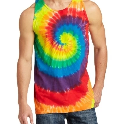 Port & Co PC147TT майка с принтом Tie Dye Rainbow 3XL|Жилеты и безрукавки| |