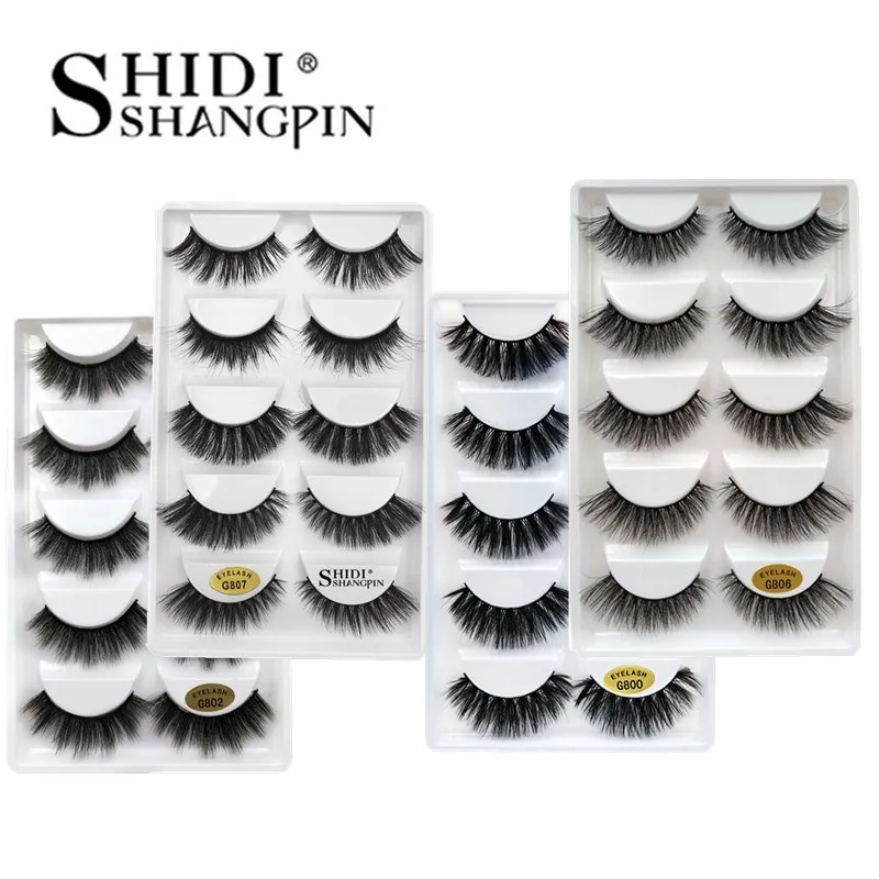 

5 Pairs Eyelashes Thick 3d Mink Lashes Handmade Eye Lashes False Eyelashes Natural Long Mink Eyelashes For Makeup Cilios 3d Mink