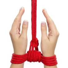 Sex Slave Black Red 10m Long Thick Soft Cotton Restraint Bondage Rope Restraints Toys For Couple Women Man Exotic Bondage Gear