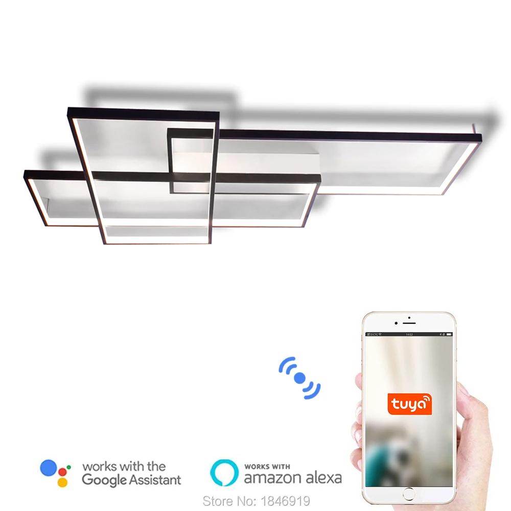 

Umeiluce Free Shipping Led Ceiling Light Flush Mounted Lamp Smart Wi-Fi 90-265V 39 Inches Length Lighting for Living Room