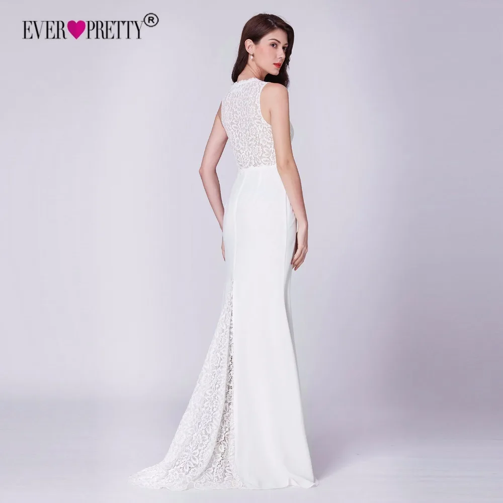 Vestido De Novia Ever красивое белое кружевное платье с коротким шлейфом сексуальные