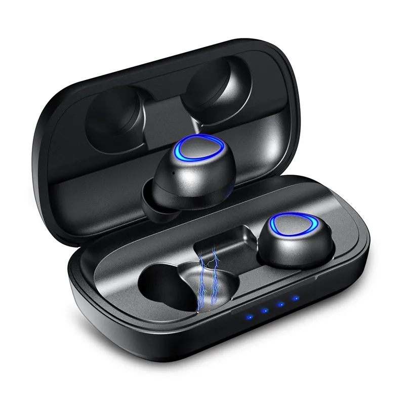 CLAITE True Беспроводной 2 в 1 Мощность банк наушники вкладыши TWS с двойной bluetooth 5 0 HiFi IPX7